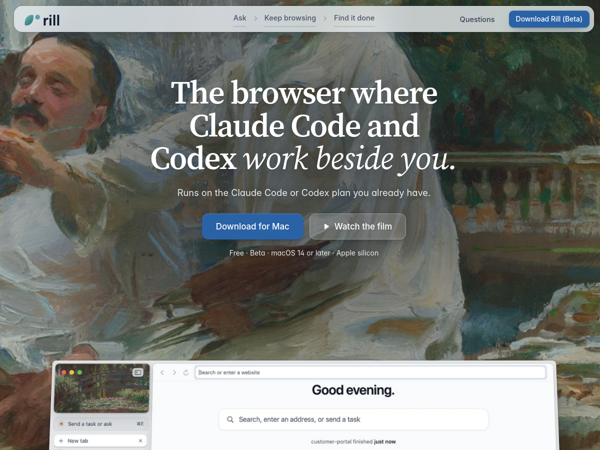 Rill Browser screenshot 1