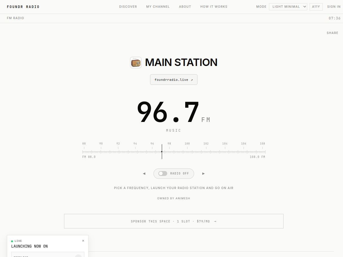 FoundrRadio screenshot 1
